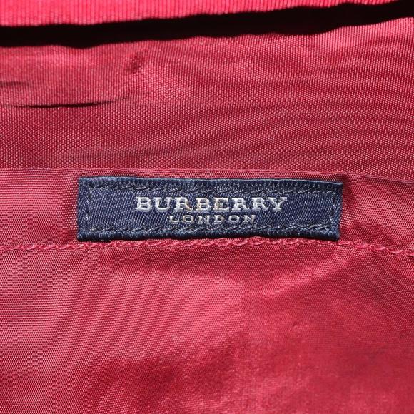 BURBERRY Nova Check Hand Bag Wool Beige Auth 113600